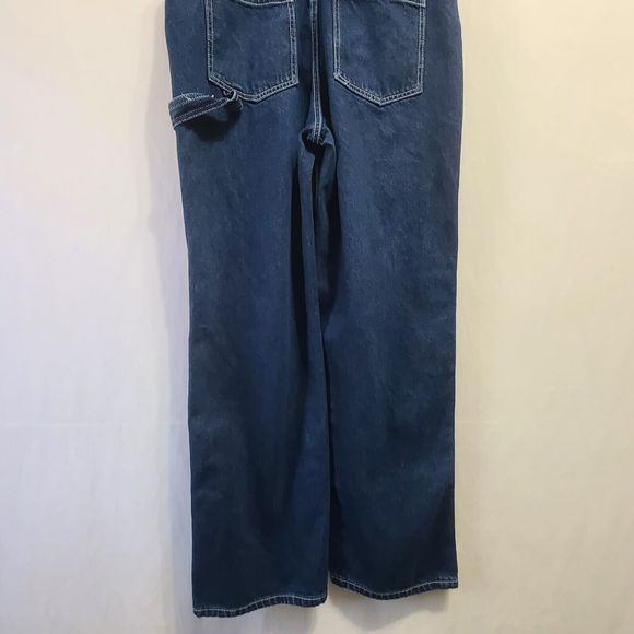 Wild Fable Denim Overalls Women's Size M Dark Wash Y2K - Picture 3 of 9